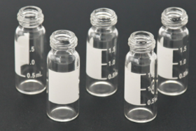 CNW 9mm エコノミー透明ネジ口オートサンプラーバイアル（タイプ 70、標識付き）