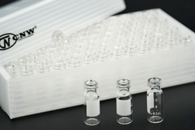 CNW 11mm 透明スナップバイアル（I 種ガラス製、標識付き）